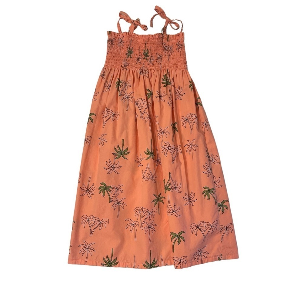 Tea Collection Smocked Palm Tree Print Summer Vacation Beach Dress Girls 6